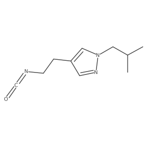 4-(2-isocyanatoethyl)-1-(2-methylpropyl)-1H-pyrazole Structure