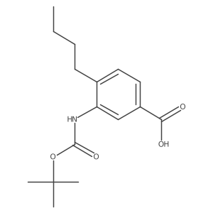 3-{[(Tert-butoxy)carbonyl]amino}-4-butylbenzoic acid结构式