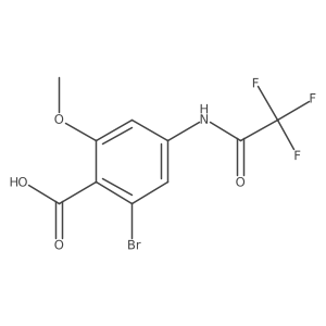 2-Bromo-6-methoxy-4-(2,2,2-trifluoroacetamido)benzoic acid结构式