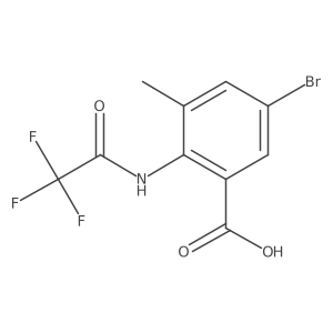 5-Bromo-3-methyl-2-(2,2,2-trifluoroacetamido)benzoic acid Structure