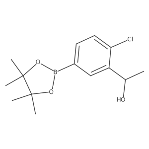 (S)-1-(2-Chloro-5-(4,4,5,5-tetramethyl-1,3,2-dioxaborolan-2-yl)phenyl)ethan-1-ol结构式