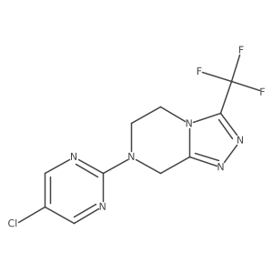 5-chloro-2-[3-(trifluoromethyl)-5H,6H,7H,8H-[1,2,4]triazolo[4,3-a]pyrazin-7-yl]pyrimidine结构式