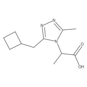 2-[3-(cyclobutylmethyl)-5-methyl-4H-1,2,4-triazol-4-yl]propanoic acid结构式