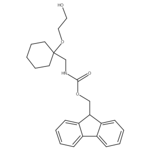 (9H-fluoren-9-yl)methyl N-{[1-(2-hydroxyethoxy)cyclohexyl]methyl}carbamate结构式