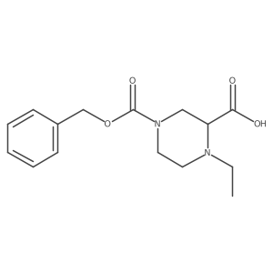 4-[(Benzyloxy)carbonyl]-1-ethylpiperazine-2-carboxylic acid Structure