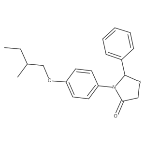 3-[4-(2-Methylbutoxy)phenyl]-2-phenyl-4-thiazolidinone结构式