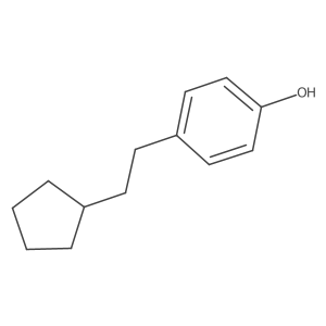4-(2-Cyclopentylethyl)phenol结构式