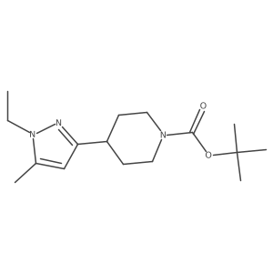 4-(1-Ethyl-5-methyl-1h-pyrazol-3-yl)piperidine-1-carboxylic acid tert-butyl ester Structure