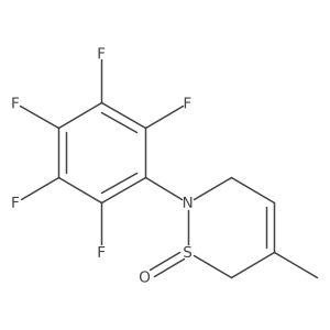 5-Methyl-2-(2,3,4,5,6-pentafluorophenyl)-3,6-dihydrothiazine 1-oxide结构式