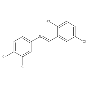 4-chloro-2-{(E)-[(3,4-dichlorophenyl)imino]methyl}phenol结构式