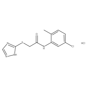 2-((4H-1,2,4-Triazol-3-yl)thio)-N-(5-chloro-2-methylphenyl)acetamide hydrochloride Structure