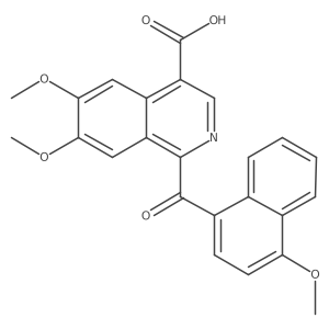 6,7-dimethoxy-1-(4-methoxynaphthalene-1-carbonyl)isoquinoline-4-carboxylic Acid结构式