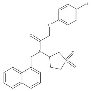 2-(4-chlorophenoxy)-N-(1,1-dioxidotetrahydrothiophen-3-yl)-N-(naphthalen-1-ylmethyl)acetamide Structure