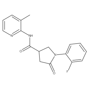1-(2-fluorophenyl)-N-(3-methylpyridin-2-yl)-5-oxopyrrolidine-3-carboxamide Structure