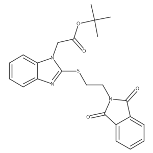 Tert-butyl {2-[2-(1,3-dioxo-1,3-dihydro-isoindol-2-yl)-ethylsulfanyl]-benzoimidazol-1-yl}-acetate结构式