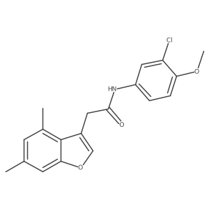 N-(3-chloro-4-methoxyphenyl)-2-(4,6-dimethyl-1-benzofuran-3-yl)acetamide Structure
