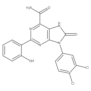 9-(3,4-dichlorophenyl)-2-(2-hydroxyphenyl)-8-oxo-8,9-dihydro-7H-purine-6-carboxamide Structure