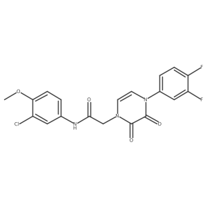 N-(3-chloro-4-methoxyphenyl)-2-(4-(3,4-difluorophenyl)-2,3-dioxo-3,4-dihydropyrazin-1(2H)-yl)acetamide Structure