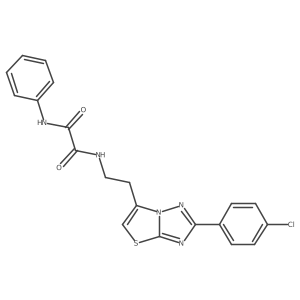 N1-(2-(2-(4-chlorophenyl)thiazolo[3,2-b][1,2,4]triazol-6-yl)ethyl)-N2-phenyloxalamide Structure