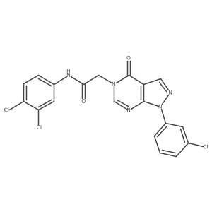 2-(1-(3-chlorophenyl)-4-oxo-1H-pyrazolo[3,4-d]pyrimidin-5(4H)-yl)-N-(3,4-dichlorophenyl)acetamide Structure