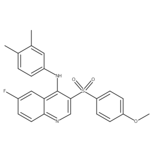 N-(3,4-dimethylphenyl)-6-fluoro-3-((4-methoxyphenyl)sulfonyl)quinolin-4-amine结构式