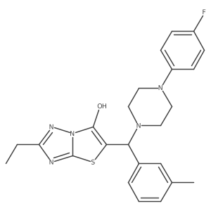 2-Ethyl-5-((4-(4-fluorophenyl)piperazin-1-yl)(m-tolyl)methyl)thiazolo[3,2-b][1,2,4]triazol-6-ol Structure