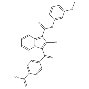 2-amino-N-(3-methoxyphenyl)-3-(4-nitrobenzoyl)indolizine-1-carboxamide Structure
