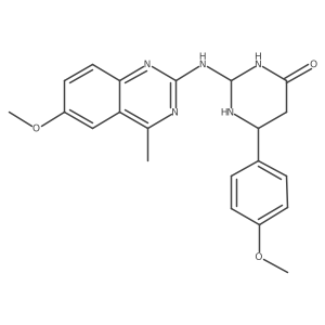 2-[(6-Methoxy-4-methylquinazolin-2-yl)amino]-6-(4-methoxyphenyl)-1,3-diazinan-4-one Structure