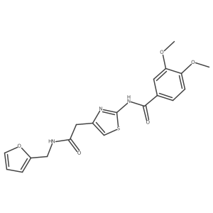 N-(4-(2-((furan-2-ylmethyl)amino)-2-oxoethyl)thiazol-2-yl)-3,4-dimethoxybenzamide Structure