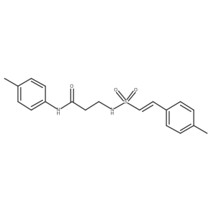 N-(4-methylphenyl)-3-[2-(4-methylphenyl)ethenesulfonamido]propanamide结构式