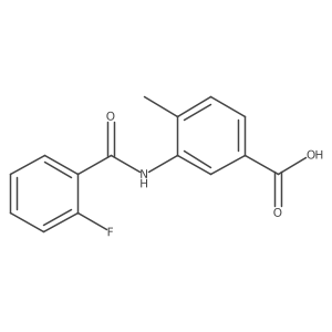3-(2-Fluorobenzamido)-4-methylbenzoic acid结构式