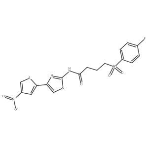 4-((4-fluorophenyl)sulfonyl)-N-(4-(4-nitrothiophen-2-yl)thiazol-2-yl)butanamide Structure