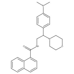 N-(2-(4-(dimethylamino)phenyl)-2-morpholinoethyl)-1-naphthamide结构式