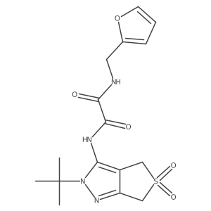 N1-(2-(tert-butyl)-5,5-dioxido-4,6-dihydro-2H-thieno[3,4-c]pyrazol-3-yl)-N2-(furan-2-ylmethyl)oxalamide Structure