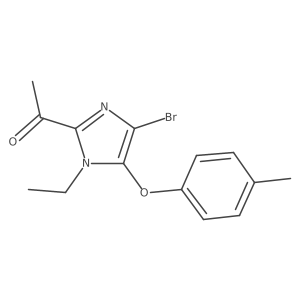 Ethanone, 1-[4-bromo-1-ethyl-5-(4-methylphenoxy)-1H-imidazol-2-yl]-结构式