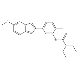 2-ethyl-N-(5-(6-methoxyimidazo[1,2-b]pyridazin-2-yl)-2-methylphenyl)butanamide结构式