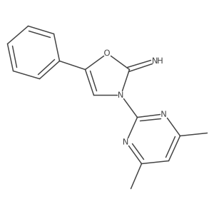 3-(4,6-dimethyl-2-pyrimidinyl)-5-phenyl-1,3-oxazol-2(3H)-imine Structure