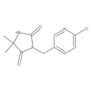 3-[(6-Chloropyridin-3-yl)methyl]-5,5-dimethylimidazolidine-2,4-dione结构式