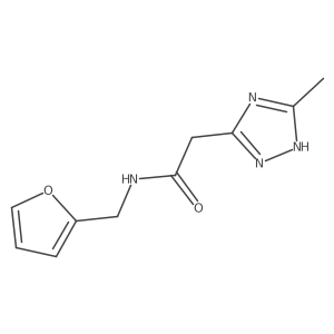 N-(furan-2-ylmethyl)-2-(3-methyl-1H-1,2,4-triazol-5-yl)acetamide Structure