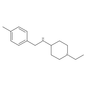 1-ethyl-N-[(4-methylphenyl)methyl]piperidin-4-amine结构式