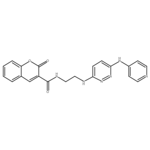 2-oxo-N-(2-((6-(pyridin-4-ylamino)pyridazin-3-yl)amino)ethyl)-2H-chromene-3-carboxamide Structure