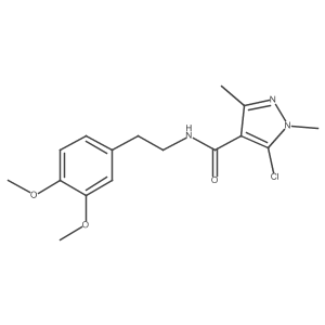 5-chloro-N-[2-(3,4-dimethoxyphenyl)ethyl]-1,3-dimethyl-1H-pyrazole-4-carboxamide结构式