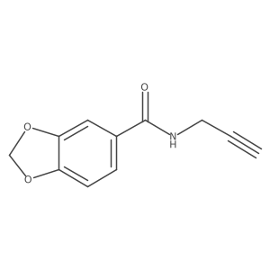N-(2-propynyl)-1,3-benzodioxole-5-carboxamide结构式