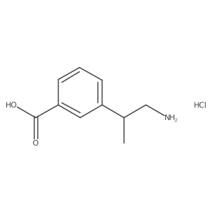 3-(1-Aminopropan-2-yl)benzoic acid HCl结构式