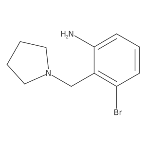 3-Bromo-2-(pyrrolidin-1-ylmethyl)aniline结构式