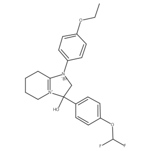 3-(4-(Difluoromethoxy)phenyl)-1-(4-ethoxyphenyl)-3-hydroxy-2,3,5,6,7,8-hexahydroimidazo[1,2-a]pyridin-1-ium bromide结构式