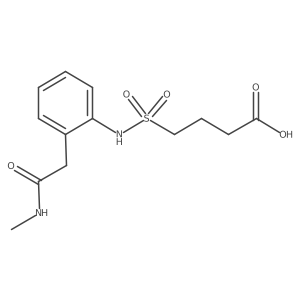 4-[[[2-[2-(Methylamino)-2-oxoethyl]phenyl]amino]sulfonyl]butanoic acid结构式