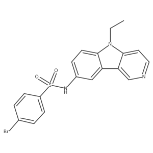 4-Bromo-N-(5-ethyl-5H-pyrido[4,3-b]indol-8-yl)benzenesulfonamide结构式