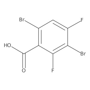 3,6-Dibromo-2,4-difluorobenzoic acid Structure