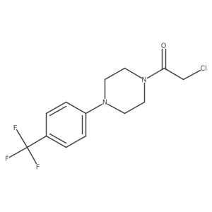2-Chloro-1-[4-[4-(trifluoromethyl)phenyl]piperazin-1-yl]ethan-1-one结构式